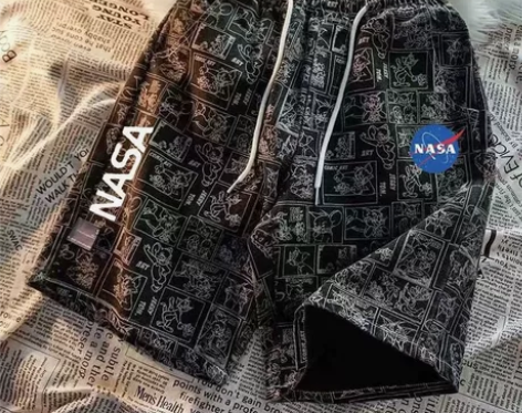 NASA官方联名汤姆休闲短裤男2022夏季...