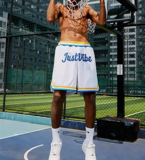 JUST VIBE 夏季国潮短裤男潮牌四分...