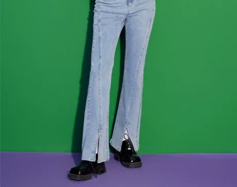 ONLY2023春季新款时尚高腰显瘦喇叭裤...