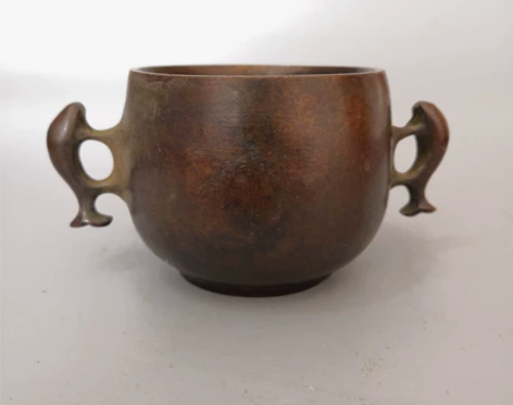 农村收到的双鱼耳香炉，铜器香薰炉摆件宣，器...