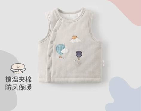 考拉鼻鼻宝宝马甲冬季外穿加厚背心新款婴儿夹...