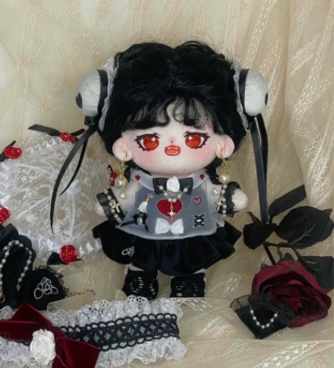 【原价不包邮】三眼猫家红与黑 棉花娃娃衣2...