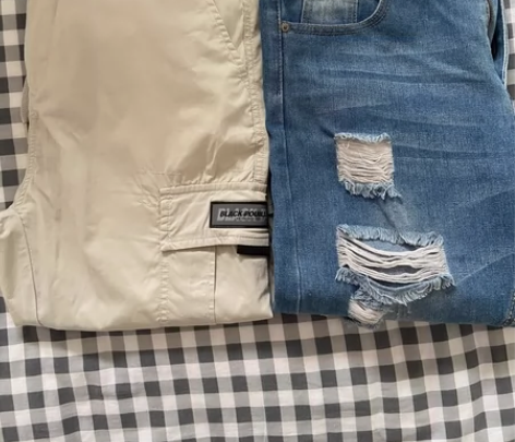 男士夏款休闲裤31尺码?破洞牛仔裤 30尺...