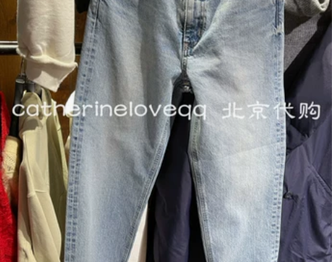 MOUSSY 国内代购 高腰经典直筒牛仔裤...