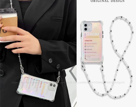 乐壳原创适用iphone14手机壳斜挎挂绳...