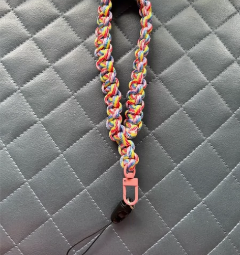 手机挂绳手腕绳防丢挂件手工编织diy材料女...