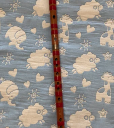 全新老笛子新馨F调，二节单插，笛头两端镶真...