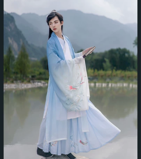 如梦霓裳汉服亥猪生肖全套 长衫+下裙+大袖...