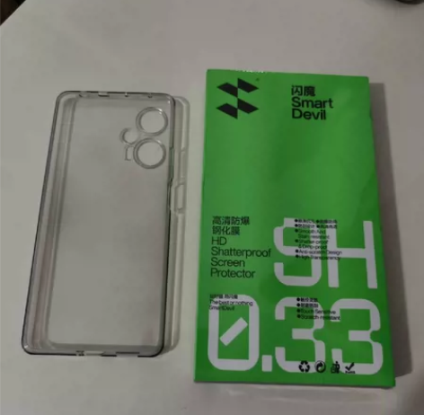 红米note12turbo闪魔钢化膜两张，...