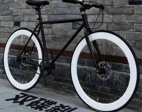 死飞自行车男女款成人活飞平把公路车实心胎学...