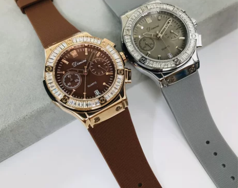 德查水动手胶男硅时尚自全机表防运动时尚夜