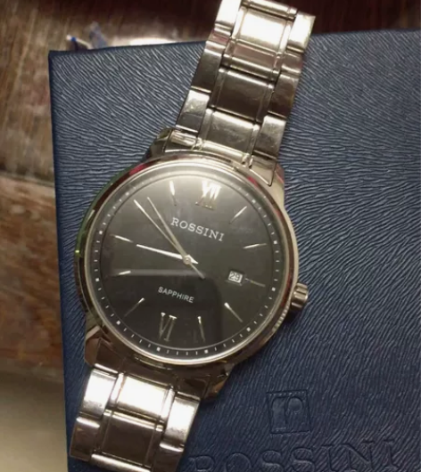 罗西尼 石英表 男表 圆形 钢表 不清楚型...