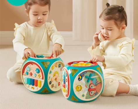 可优比六面盒益智玩具一至两岁宝宝早教形状配...