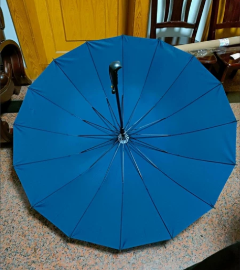 【打折包邮】16骨直柄雨伞超大晴雨双人自动...