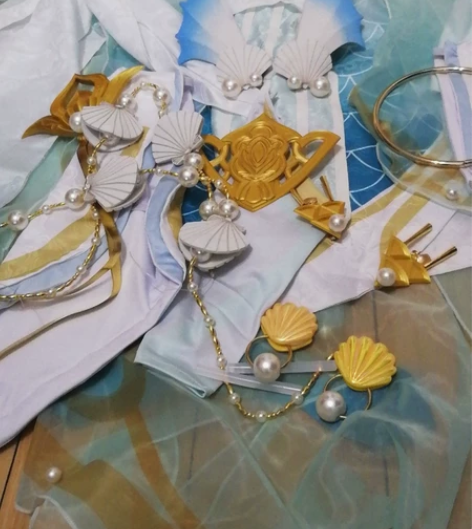 直出龙女西施游龙清影cos服大白菜，详情私...