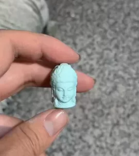 绿松石一念神魔。重量10克，宽16.6，高...