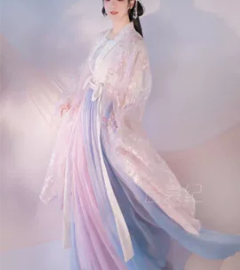 东月棠原创【春樱】汉服齐腰齐胸裙大袖衫宋制...