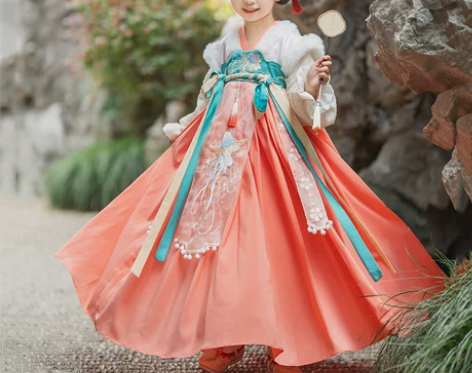 女童加厚超仙汉服古装拜年服中国风儿童襦裙小...