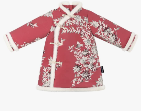 Amybaby女童拜年服新年加厚夹棉过年汉...