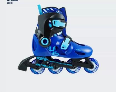迪卡侬儿童轮滑鞋4-6-8-10岁初学训练...