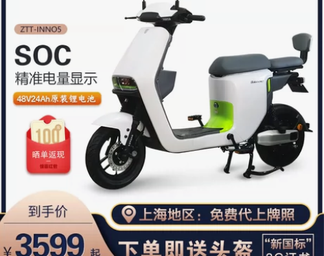 绿源电动车电动自行车48v24a锂电池IN...