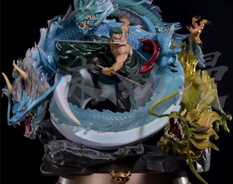 雕像手办海贼王超大GK三头龙黑珍珠索隆手办...