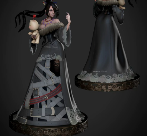 最终幻想璐璐Stl文件3d打印手办模型gk...