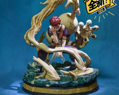 火影忍者我爱罗手办特大号木叶GK沙云沙暴雕...