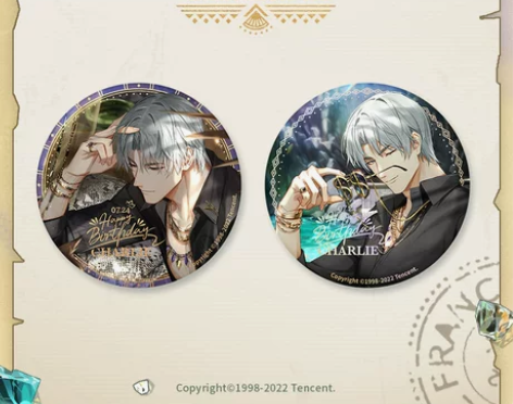 光与夜之恋 查理苏2022生日限定 马口铁...