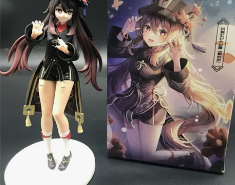 原神新款礼盒装胡桃手办魈钟离万叶草神八重温...