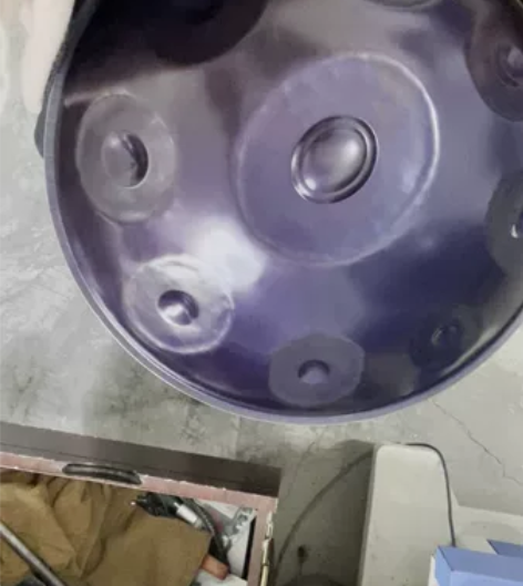 手碟氮化版handpan D小调蓝紫色 九...