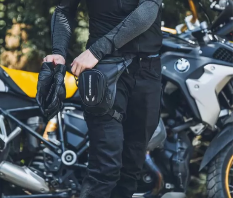 摩托车腿包防水骑行机车斜挎包男骑士腰包胸挎...