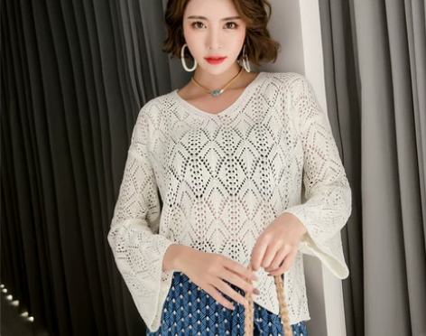 ?芊茹波西米亚泰国度假v领镂空夏宽松外套沙...