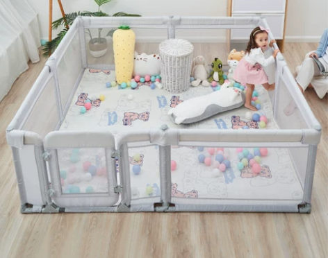 可折叠宝宝游戏围栏婴儿爬爬垫防护栏一体网地...