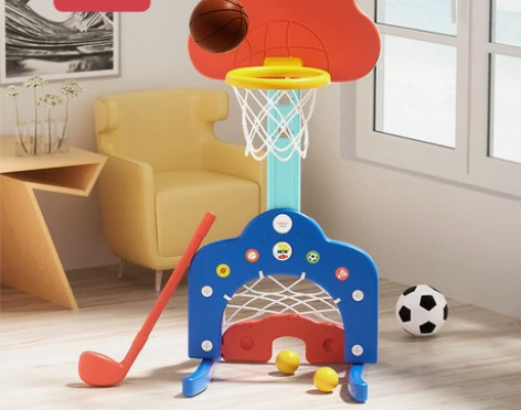 贝恩施儿童篮球框投篮架篮球架可升降宝宝室内...