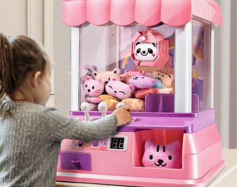 儿童抓娃娃机小型家用迷你夹公仔女孩大号投币...