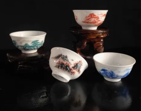 釉下彩高端玉瓷薄胎手工打造陶瓷工艺美术大师...