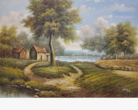 福建画家黄联合油画作品，尺寸100*75 ...