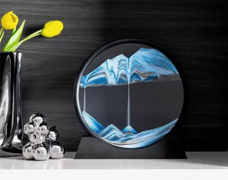 3D流沙画摆件 解压沙漏桌面装饰品男女礼品...