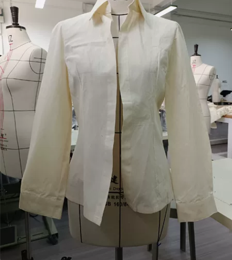 服装工艺 女衬衫 服装设计  白坯布 女式...