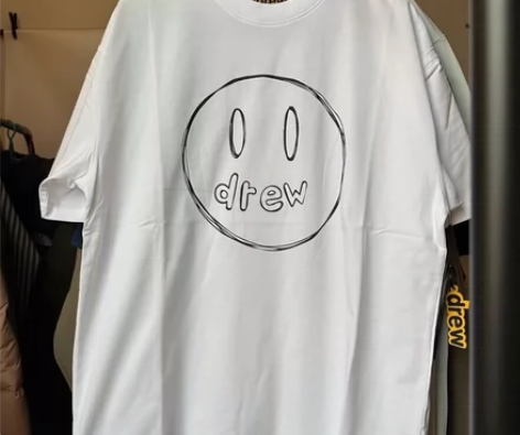 全新正品Drewhouse白色手绘素描笑脸...