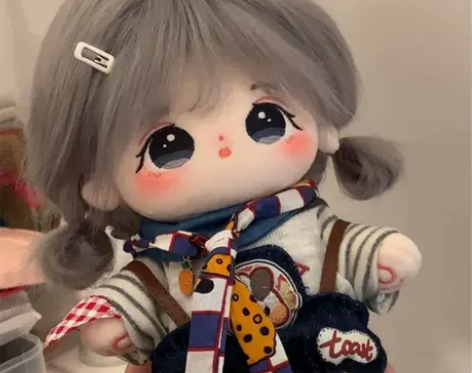 棉花娃衣棉花娃娃正版女孩20cm裸娃骨架鞋...