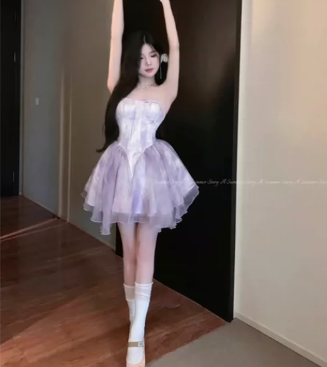 借poshe连衣裙公主裙蓬蓬裙m50-80...