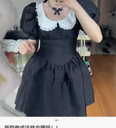 借图出下蛋喵蓬蓬裙M码 穿一洗一 袖子那有...