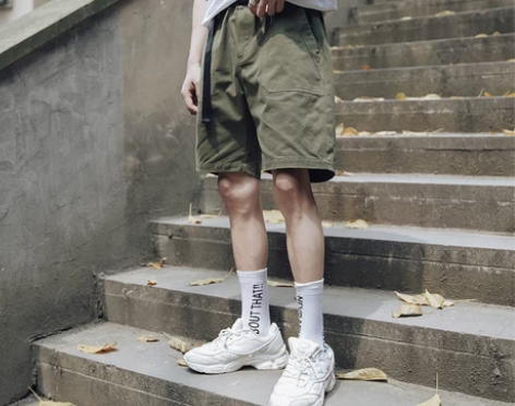 夏季工装风短裤男士纯色休闲裤韩版沙滩裤潮流...