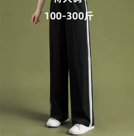 休闲裤女 长裤休闲大码阔腿裤女春秋胖mm2...