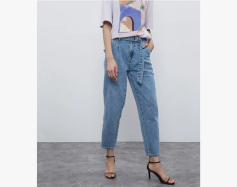 UR2020春夏 宽松萝卜牛仔裤颜色分类:...