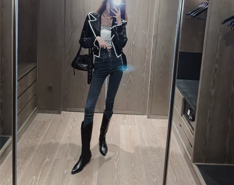 小衣橱管家牛仔裤女高腰显瘦2020年秋冬新...