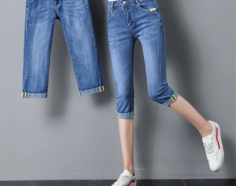 七分牛仔裤女夏天薄款2022年新款夏季高腰...
