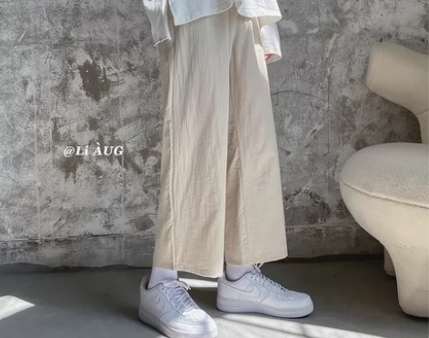 棉麻九分裤女夏季薄款裤子阔腿直筒宽松亚麻休...